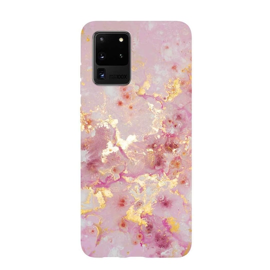 Miljøvenligt Samsung Galaxy S20+ trykt etui - Pink marble