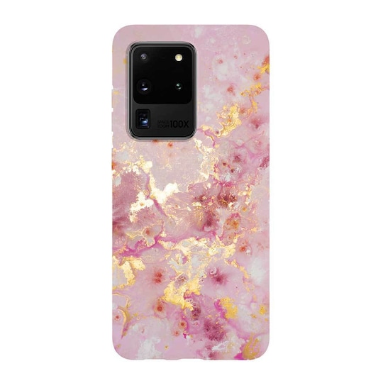 Miljøvenligt Samsung Galaxy S20 Ultra trykt etui - Pink marble