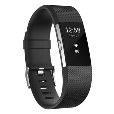 Fitbit Charge 2 aktivitetsur sølv/sort - small