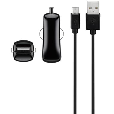 Goji biloplader 2.1A Mikro USB - sort