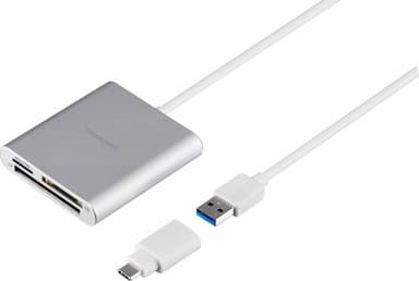 Sandstrøm USB 3.0 kortlæser-hub