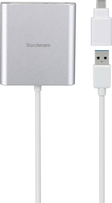 Sandstrøm USB 3.0 kortlæser-hub