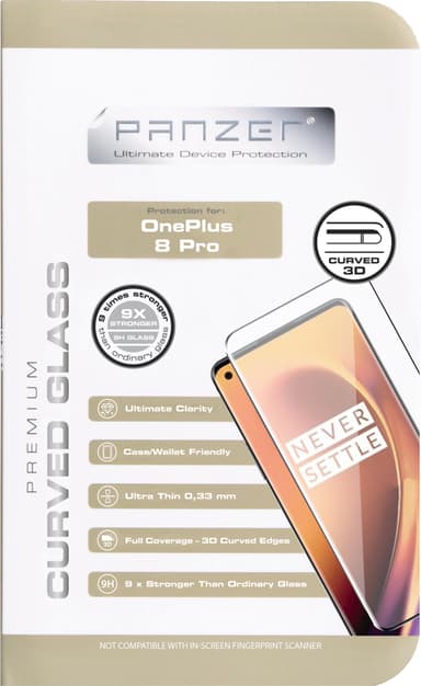 Panzer Curved OnePlus 8 Pro skærmbeskytter
