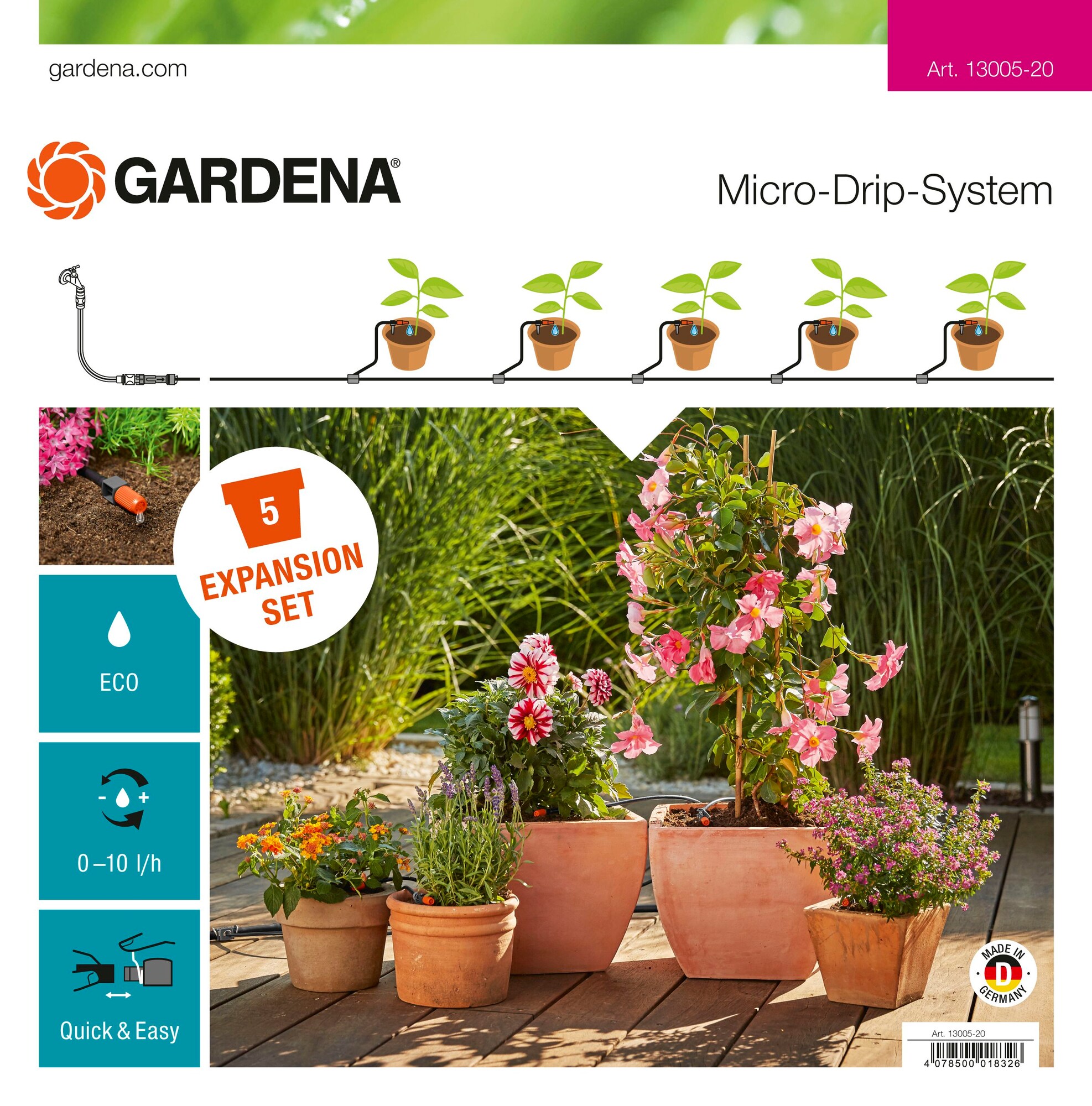 Gardena MDS Flower Pots udvidelse til vandingssystem 13005-20 thumbnail