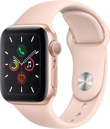Apple Watch Series 5 40 mm (guld aluminium/pink sand sportsrem)