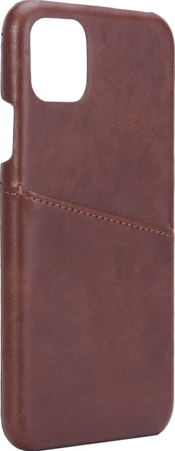 Onsala iPhone 11 Pro Max lædercover med pung (brun)