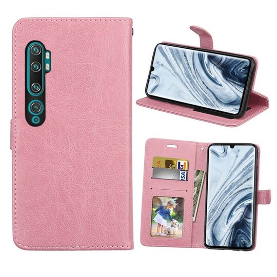 Mobil tegnebog 3-kort Xiaomi Mi Note 10 Pro  - lys rosa
