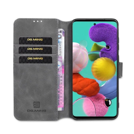 DG-Ming mobil tegnebog 3-kort Samsung Galaxy A51 (SM-A515F)  - Grå
