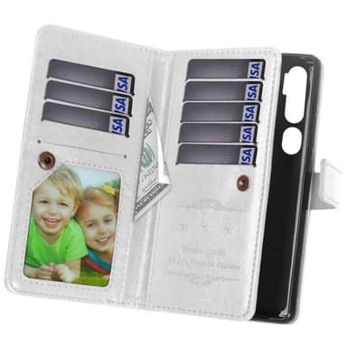 Dobbeltflip Flexi 9-kort Xiaomi Mi Note 10  - hvid