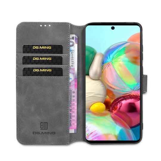 DG-Ming mobil tegnebog 3-kort Samsung Galaxy A71 (SM-A715F)  - Grå