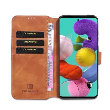 DG-Ming mobil tegnebog 3-kort Samsung Galaxy A51 (SM-A515F)  - brun