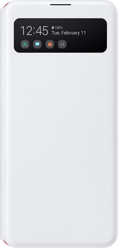 Samsung S View cover med pung Galaxy A41 (hvid)