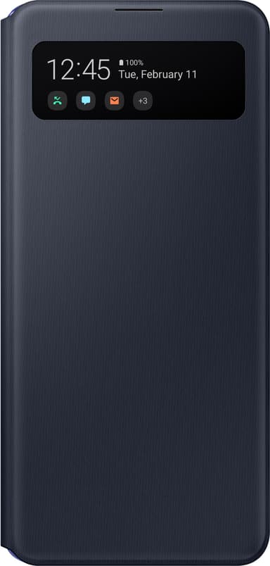 Samsung S View cover med pung Galaxy A41 (sort)