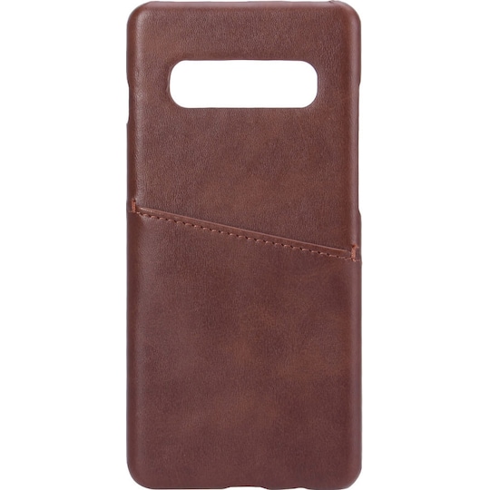 Onsala Samsung Galaxy S10 Plus lædercover med pung (brun)