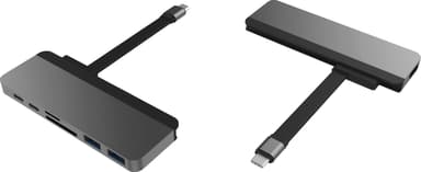 Hyperdrive 7-in-2 Duo dock til MacBook (space gray)