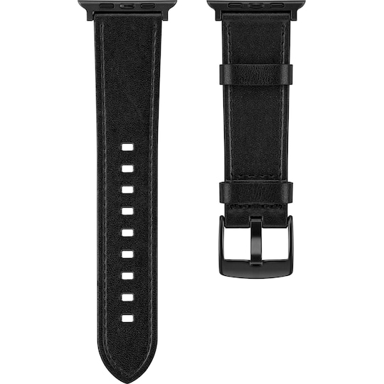 Sandstrøm Apple Watch læderstrop 42/44/45/49 mm (sort)