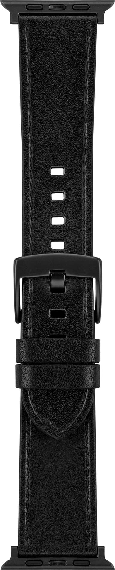 Sandstrøm Apple Watch læderstrop 42/44/45/49 mm (sort)