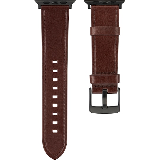 Sandstrøm Apple Watch læderstrop 42/44/45/49 mm (brun)