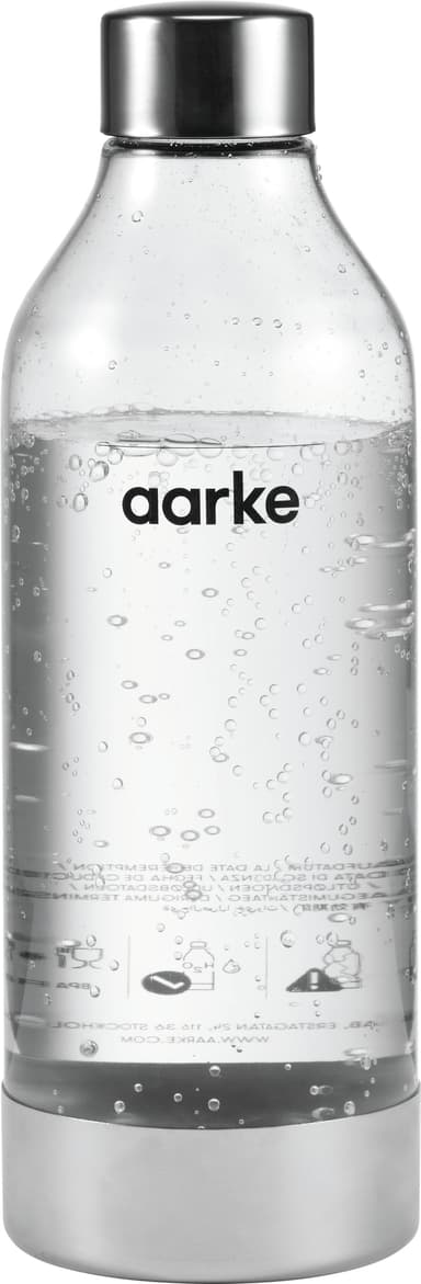 Aarke PET Polished Steel flaske til sodavandsmaskine AA354007