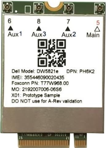 Dell Kit Qualcomm Snapdragon X20 4G LTE kort (M.2 PCIe)