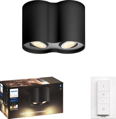 Philips Hue Pillar dobbelt spotlys 5633230P6 (sort)