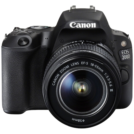 Canon EOS 200D DSLR kamera+18-55mm IS STM objektiv sort