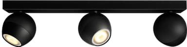 Philips Hue White Ambiance Buckram spotlysskinne (sort/3x 5,5W GU10)