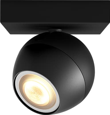Philips Hue White Ambiance Buckram enkelt spotlys (sort/5,5W GU10)