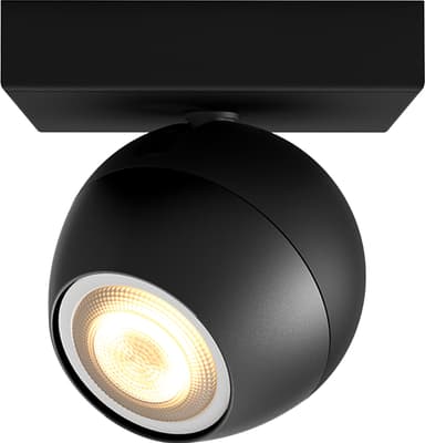 Philips Hue White Ambiance Buckram enkelt spotlys (sort/5,5W GU10)