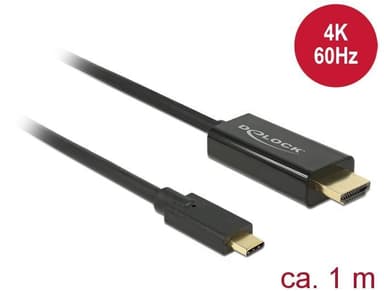 Delock 85.290 USBC til HDMI 1m 4K 60Hz støtte HDCP1.4 og 2.2