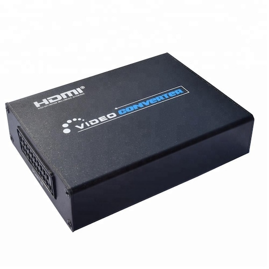 NÖRDIC SCART til HDMI video konverter adapter op til 1080p med 3,5 mm aluminium udgang