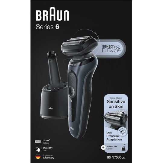 Braun Series 6 barbermaskine BRA60N7000CC (sort)