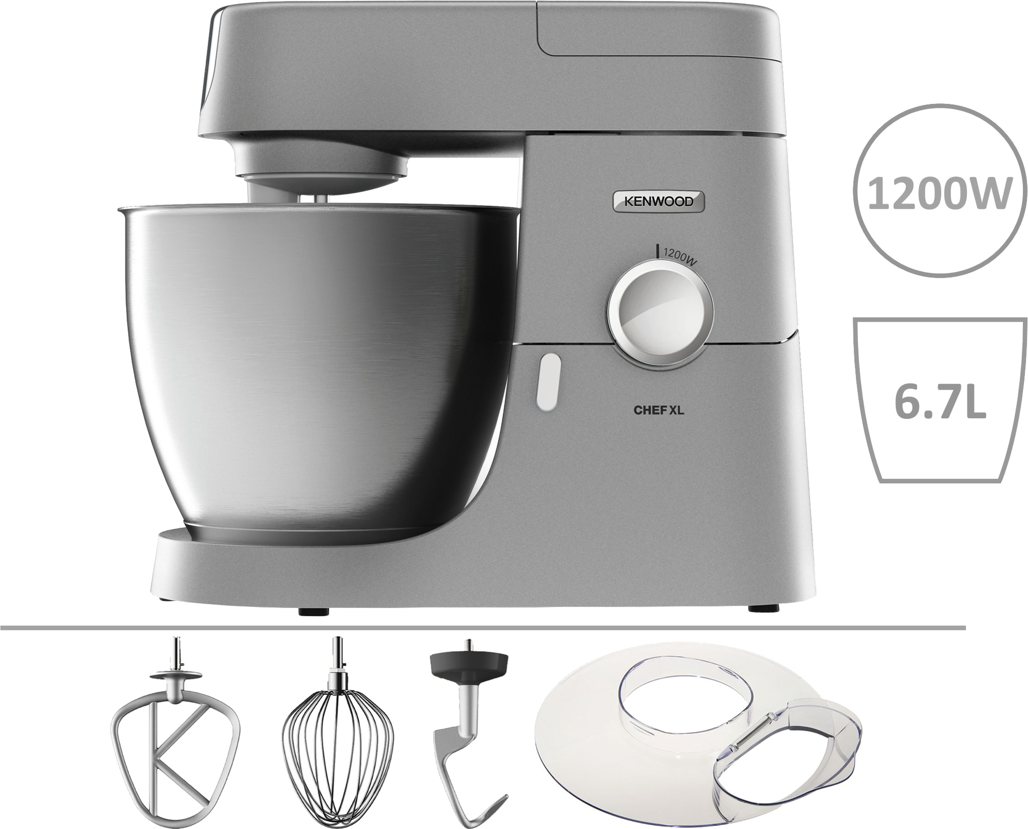 dansk Uheldig kort Kenwood Chef XL køkkenmaskine KVL4100S – sølv TÆNK TESTVINDER | Elgiganten