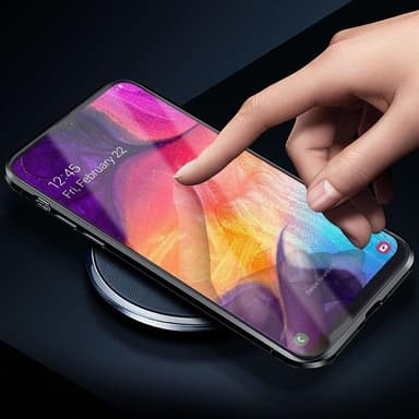 Samsung Galaxy A10 cover med skærmbeskytter Sølv