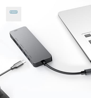 USB-C Multiport-adapter - 4K HDMI, PD, USB3.0, SD-kort