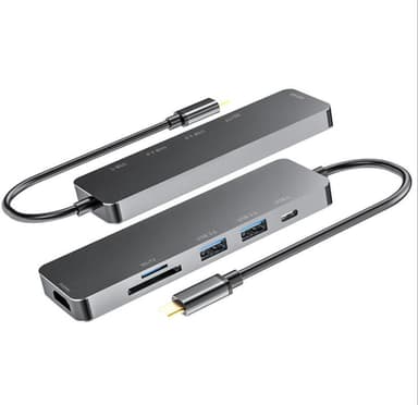 USB-C Multiport-adapter - 4K HDMI, PD, USB3.0, SD-kort