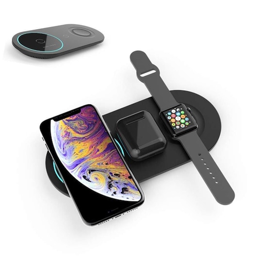 hurtigoplader til mobil, Apple Watch og sort |