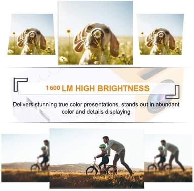 Bærbar projektor i lommeformat Hvid/Gul