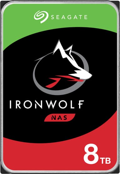 Seagate IronWolf 3,5" intern HDD til NAS (8 TB)