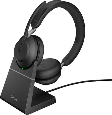 Jabra Evolve2 65 L380a MS Stereo headset med opladerstander (beige)