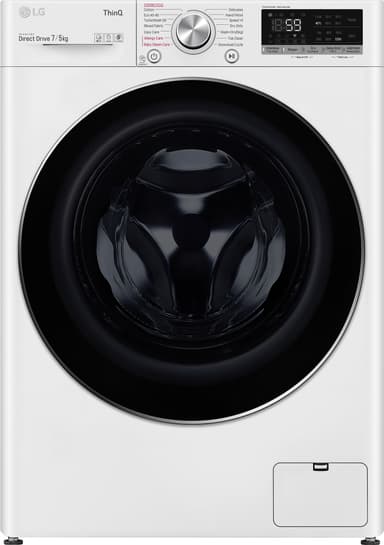 LG kombineret vaskemaskine/tørretumbler F2DV707S2WS