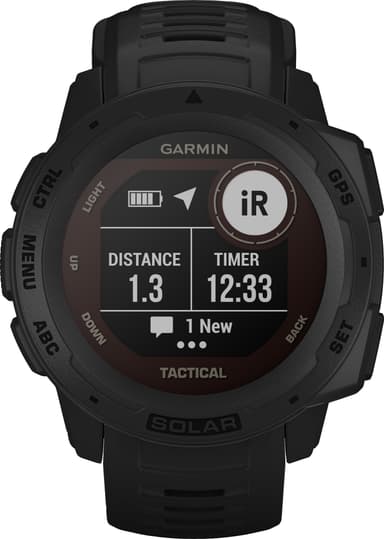 Garmin Instinct Solar Tactical Edition Sort - Sportsur
