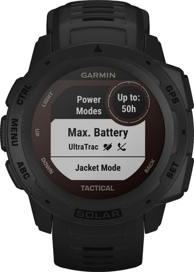 Garmin Instinct Solar Tactical Edition Sort - Sportsur