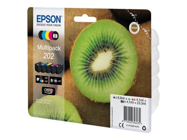 Epson Multipack 202 - 5 pakker - sort, gul, cyan, magenta, foto-sort - original - blækpatron