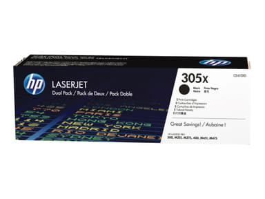 HP 305X - 2 pakker - Højtydende - sort - original - LaserJet - tonerpatron (CE410XD)