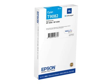 Epson T9082 - Størrelse XL - cyan - original - blækpatron