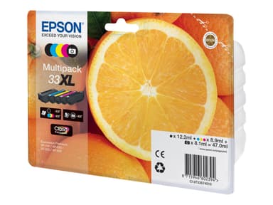 Epson 33XL Multipack - 5 pakker - XL - sort, gul, cyan, magenta, foto-sort - original - blækpatron