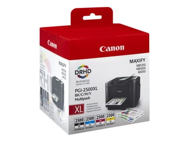 Canon PGI-2500XL C/M/Y/BK - 4-pack - black, yellow, cyan, magenta - original - ink tank