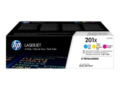 HP 201X - 3-pack - High Yield - yellow, cyan, magenta - original - LaserJet - toner cartridge (CF253XM)