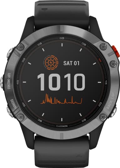 Garmin Fenix 6 Solar multisportsur (sølv)